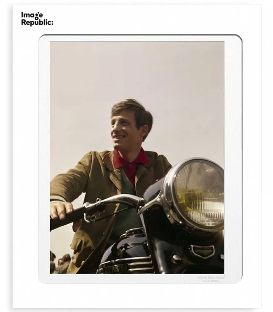 Sale Affiche "Belmondo Moto" 40 X 50 Cm Affiches & Tableaux