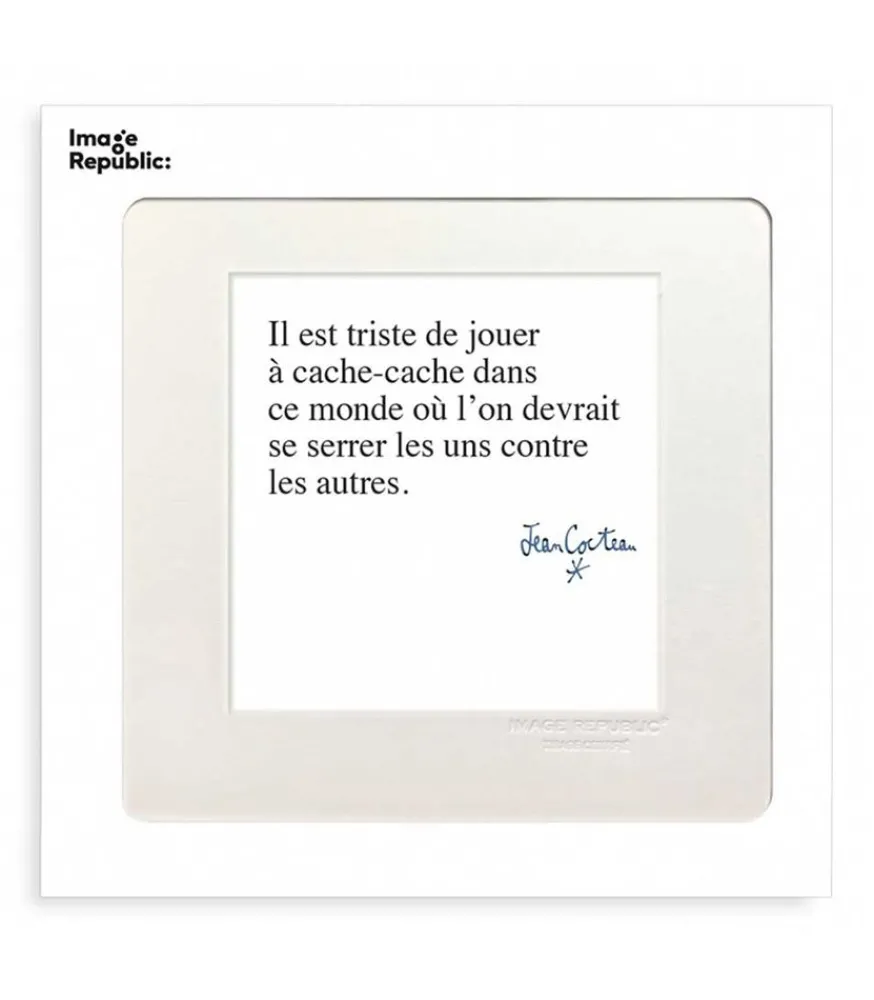 Clearance Affiche Cocteau Il Est Triste De Jouer A Cache Cache 22 X 22 Cm Affiches & Tableaux