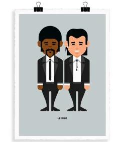 Hot Affiche Le Duo Solo 25 "Pulp Fiction" 56 X 76 Cm Affiches & Tableaux