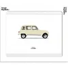 Outlet Affiche Le Duo Voiture Renault 4L Beige 30 X 40 Cm Affiches & Tableaux