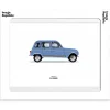 New Affiche Le Duo Voiture Renault 4L Bleue 40 X 50 Cm Affiches & Tableaux