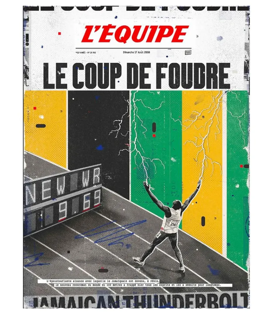 Clearance Affiche L'Equipe Bolt 50 X 70Cm Affiches & Tableaux
