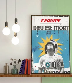 Discount Affiche L'Equipe Maradona 50 X 70Cm Affiches & Tableaux