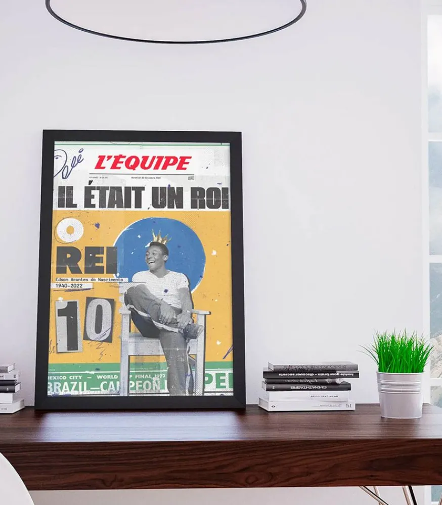 New Affiche L'Equipe Pele 50 X 70Cm Affiches & Tableaux