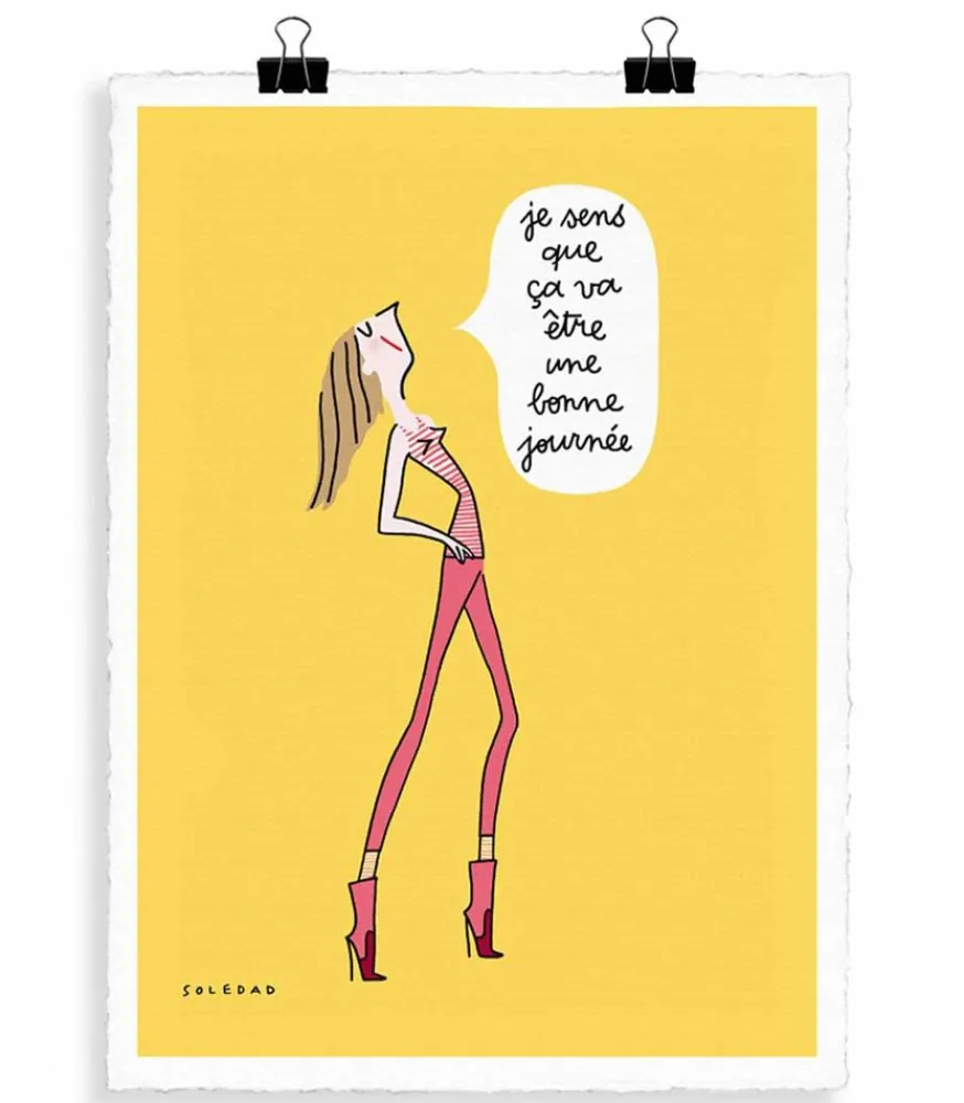 Clearance Affiche Soledad "Bonne Journee" 56 X 76 Cm Affiches & Tableaux