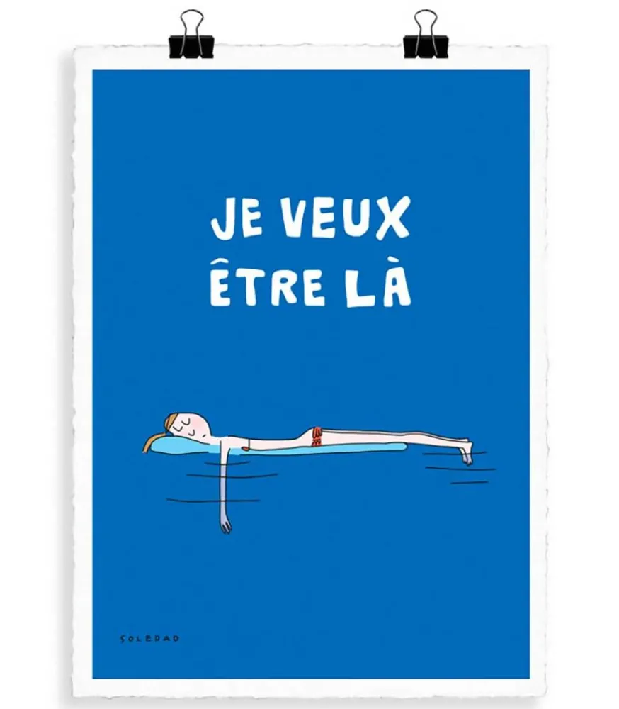 Hot Affiche Soledad "Je Veux Etre La" 56 X 76 Cm Affiches & Tableaux
