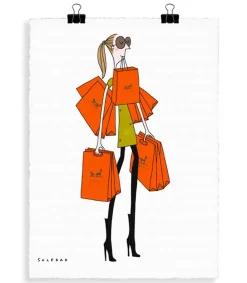 Online Affiche Soledad "Sac Orange" 56 X 76 Cm Affiches & Tableaux