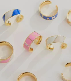 Hot Bague Ajustable Big Word Candy Kiss Pink Femme Bagues