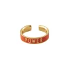 Best Bague Ajustable Candy Word Power Orange Tiger Femme Bagues