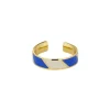 Hot Bague Ajustable Striped Candy Cobalt White Femme Bagues