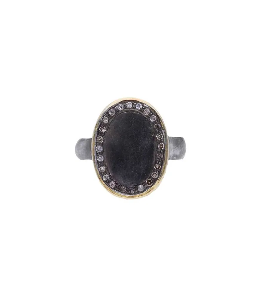 Online Bague Alex Black En Argent Femme Bagues