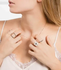 New Bague Bowie N°2 Blanc Et Diamants Femme Bagues