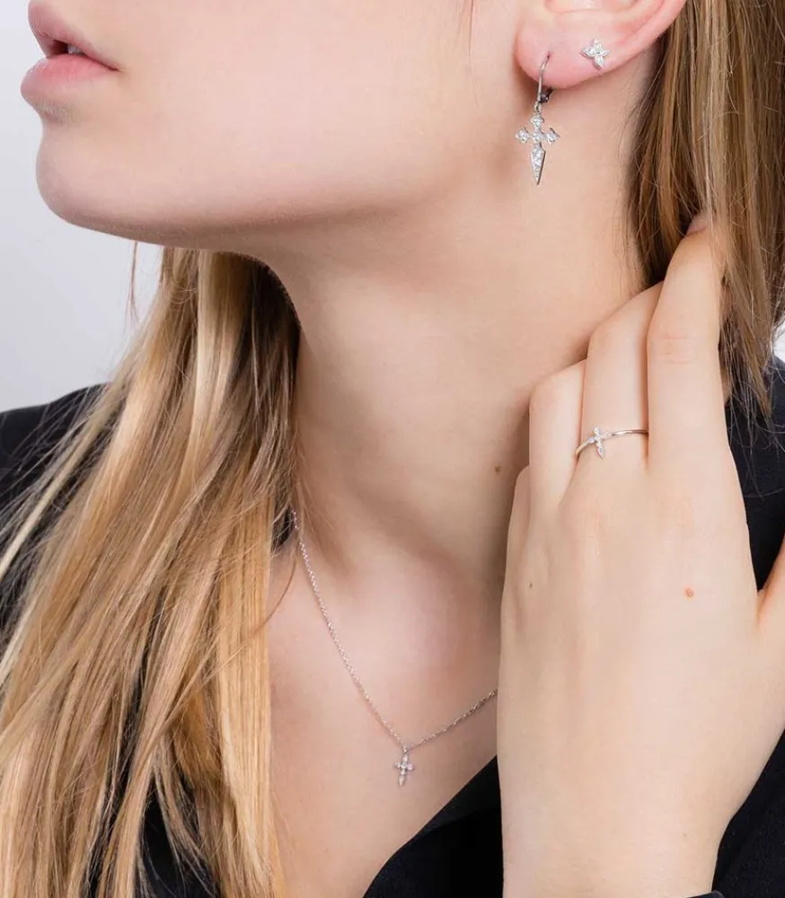 Hot Bague Celeste Or Blanc Femme Bagues