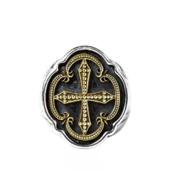 New Bague Chevaliere Night Comes On En Argent Et Or Femme Bagues