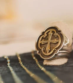 New Bague Chevaliere Night Comes On En Argent Et Or Femme Bagues