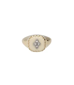 Hot Bague Chevaliere Pierrot Blanc Femme Bagues