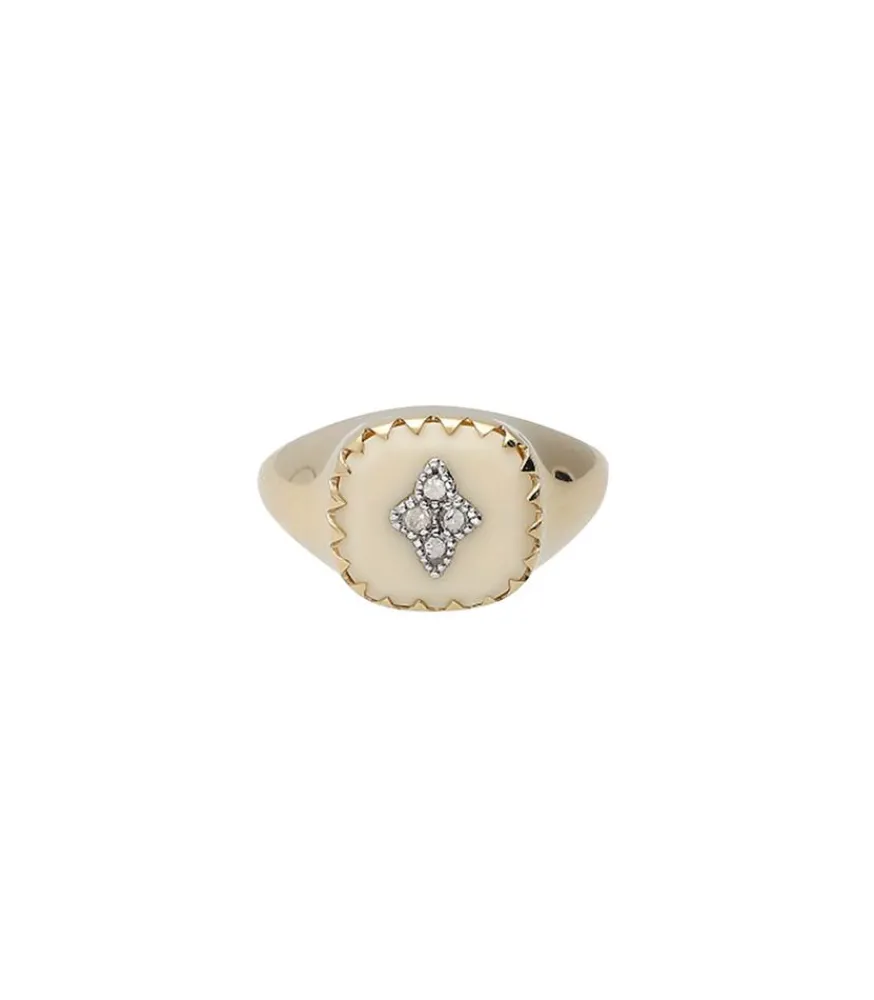 Hot Bague Chevaliere Pierrot Blanc Femme Bagues