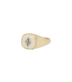 Hot Bague Chevaliere Pierrot Blanc Femme Bagues