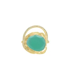 Discount Bague Gaia Green Onyx Femme Bagues