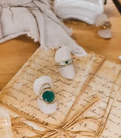 Discount Bague Gaia Green Onyx Femme Bagues