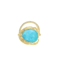 Clearance Bague Gaia Turquoise Femme Bagues