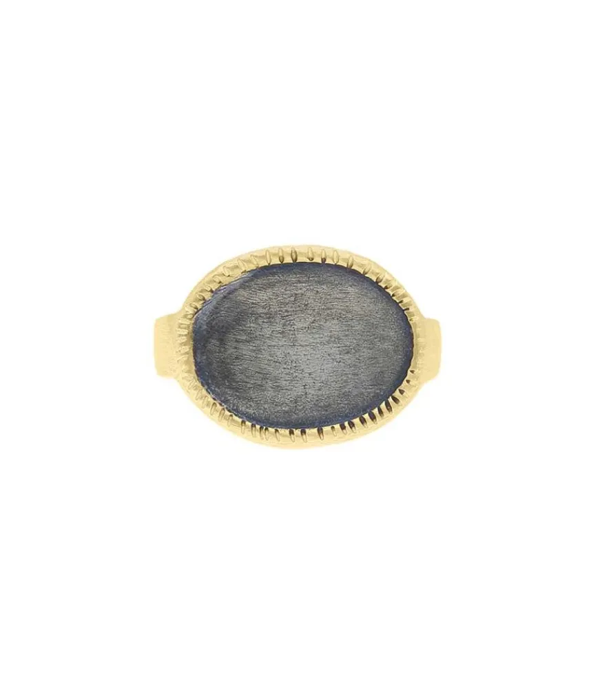 Hot Bague Juliet Argent Dore Et Argent Noirci Femme Bagues