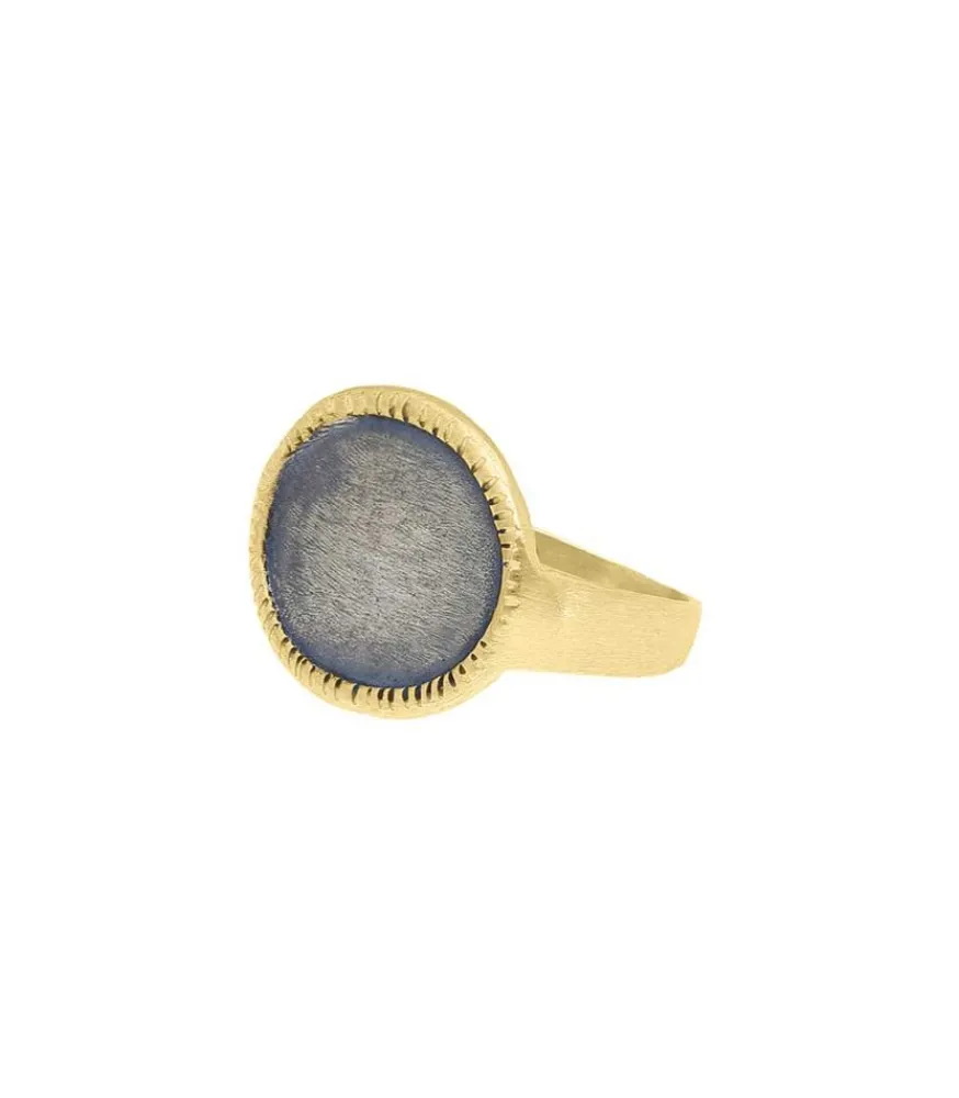 Hot Bague Juliet Argent Dore Et Argent Noirci Femme Bagues
