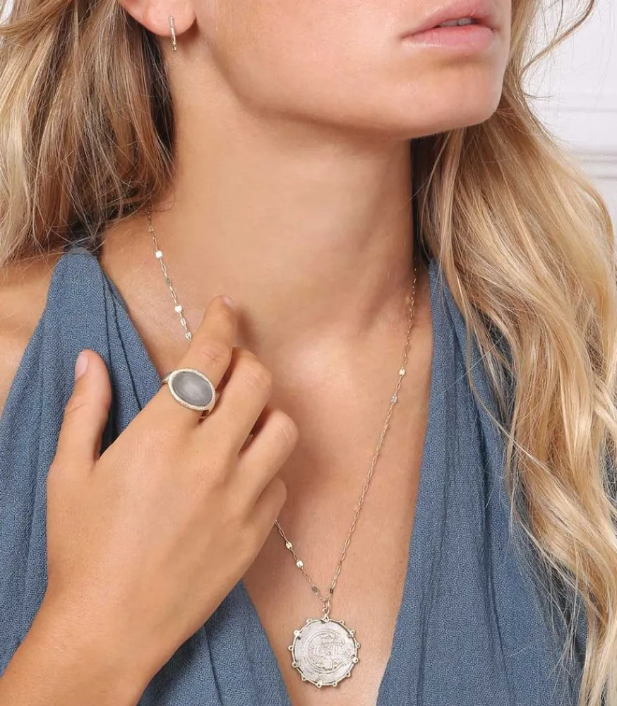 Hot Bague Juliet Argent Dore Et Argent Noirci Femme Bagues