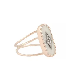 Clearance Bague Mahe Blanc Et Diamants Femme Bagues