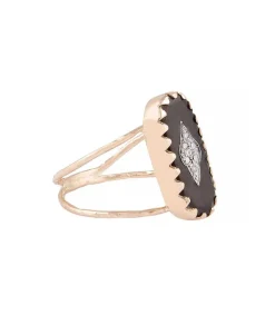Outlet Bague Mahe Noir Et Diamants Femme Bagues