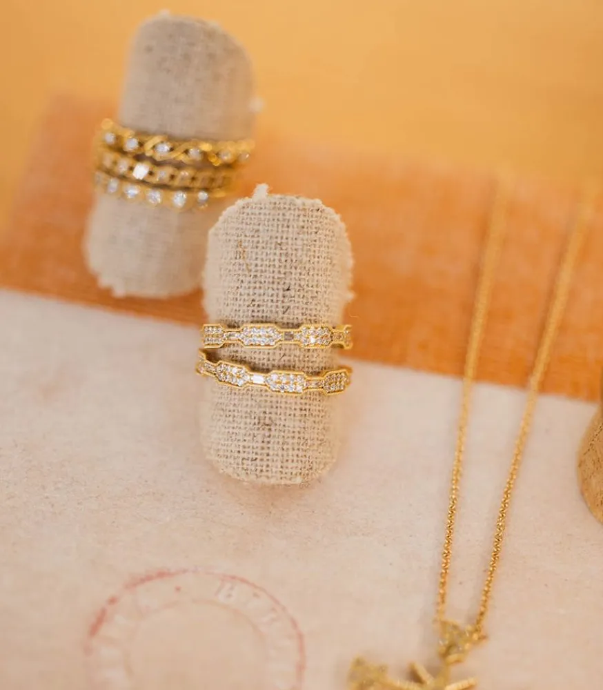 Clearance Bague Metropolis Petit Modele Or Jaune Diamants Femme Bagues