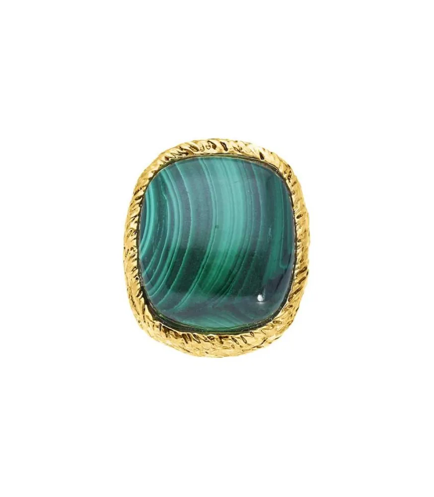 Outlet Bague Miki Malachite Femme Bagues