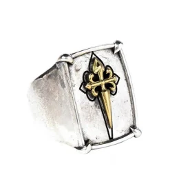 Bague New Cross En Argent Et Or Femme Bagues