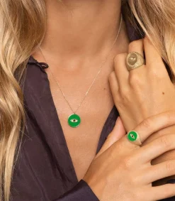 Best Bague Oeil Ibiza Or Jaune Et Resine Coloree Femme Bagues