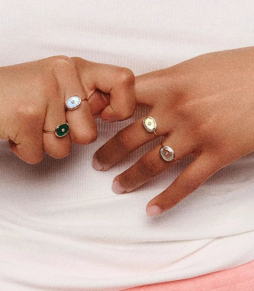 New Bague Orso Green Onyx Femme Bagues