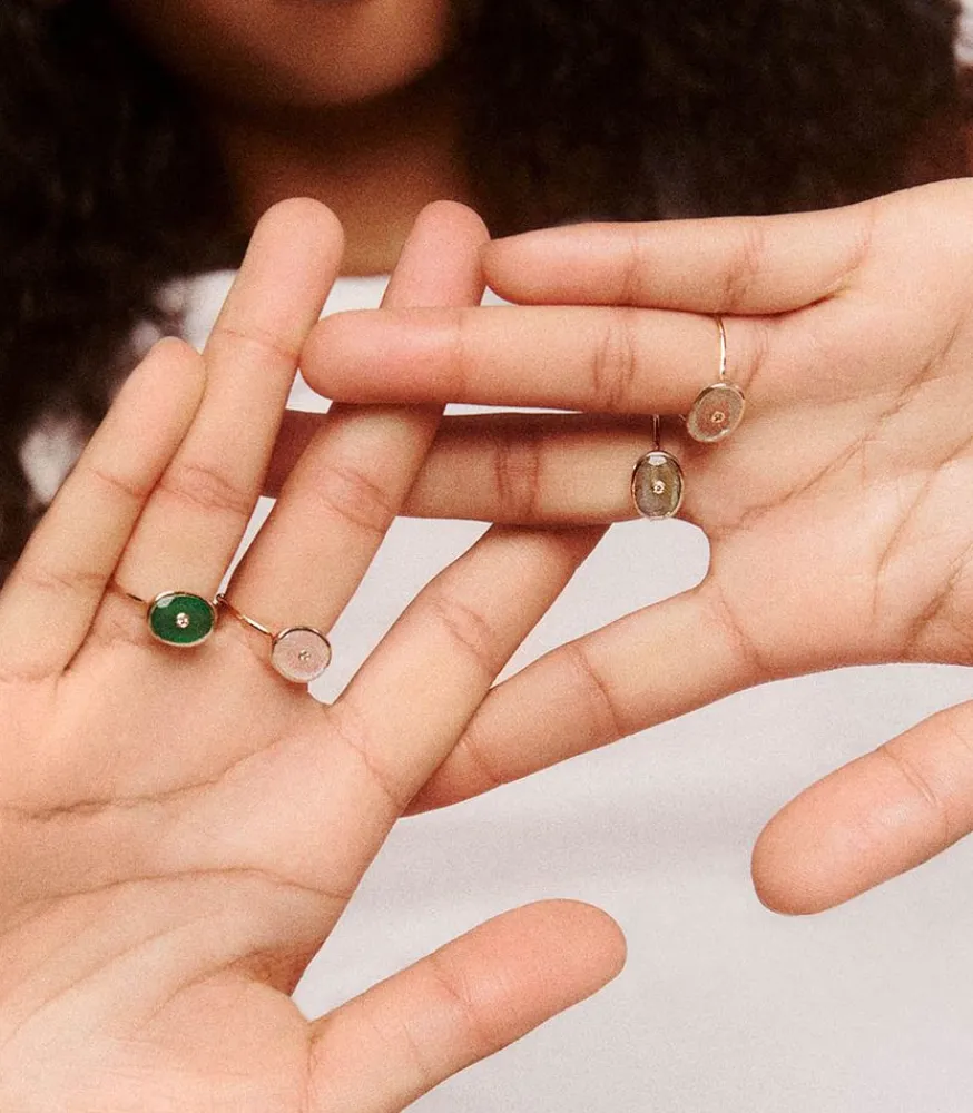 New Bague Orso Green Onyx Femme Bagues