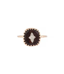 Outlet Bague Pierrot Noir Et Diamants Femme Bagues