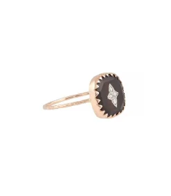Outlet Bague Pierrot Noir Et Diamants Femme Bagues
