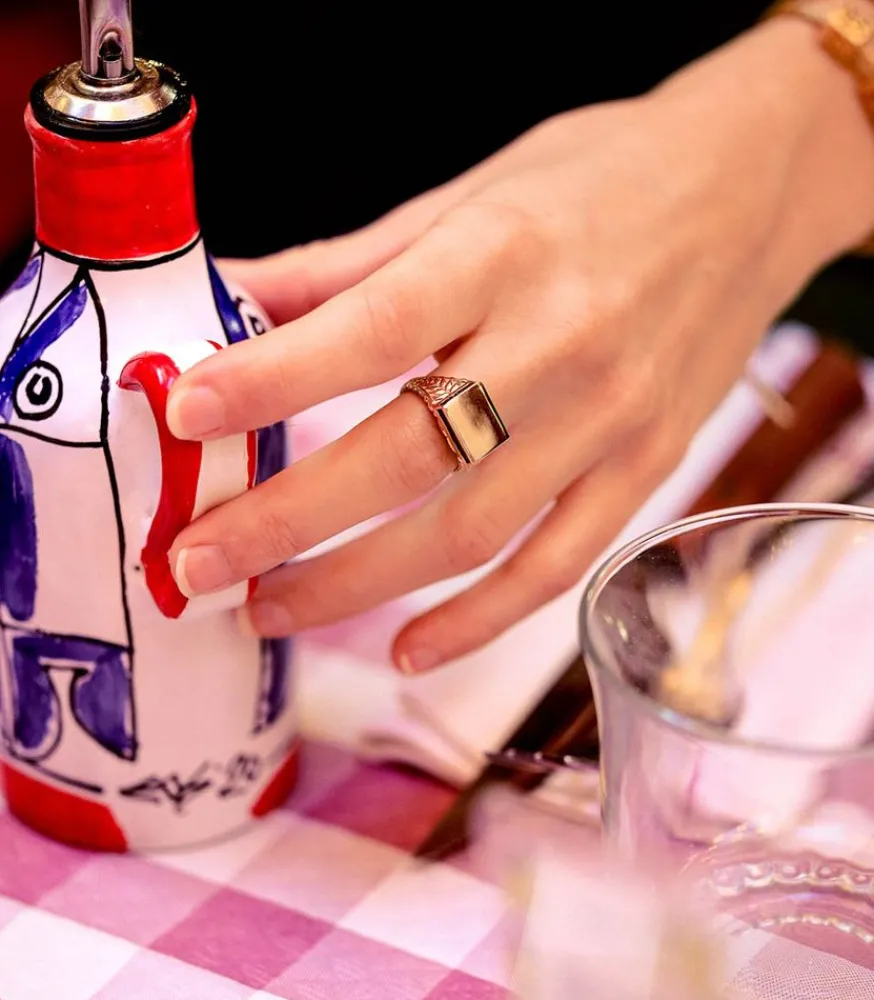 Hot Bague Poppy London Blue Femme Bagues