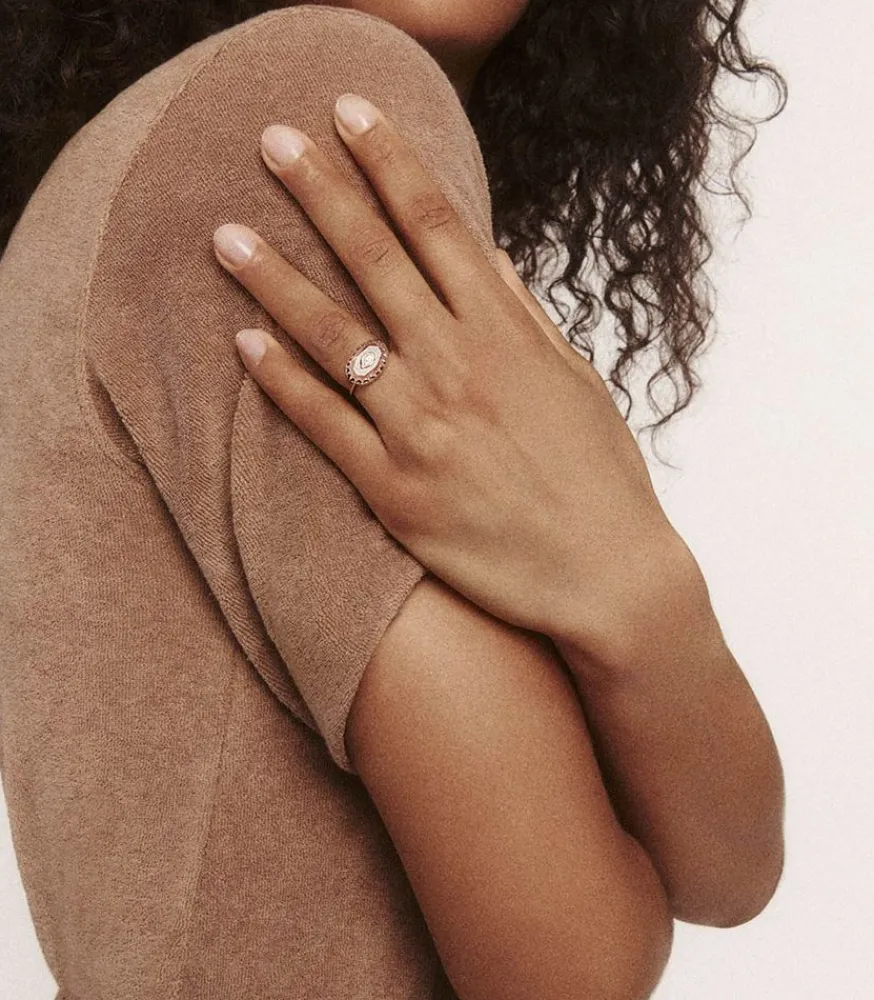 New Bague Souad Quartz Rose Femme Bagues