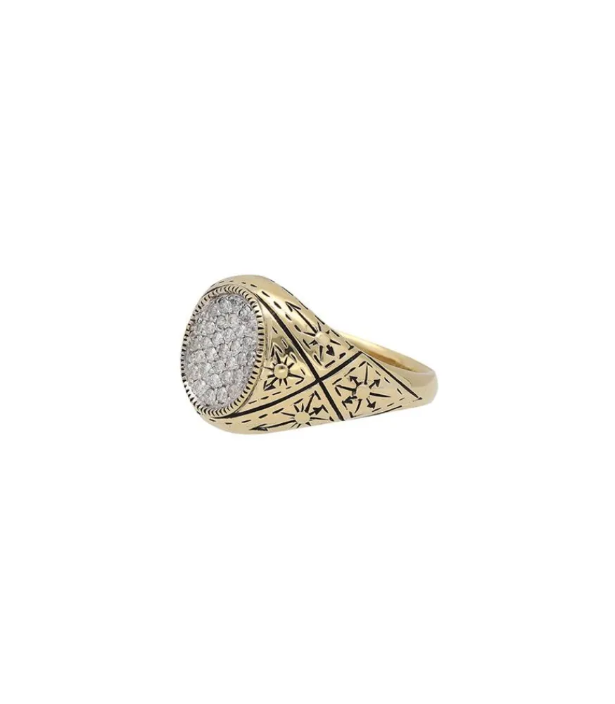 Hot Bague Sunnyside Or Jaune Et Argent Femme Bagues