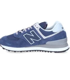 Outlet Baskets 574 Bleu Marine Et Blanc Femme Baskets