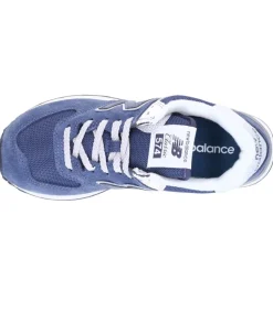 Outlet Baskets 574 Bleu Marine Et Blanc Femme Baskets