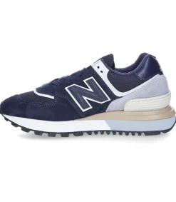 New Baskets 574 Navy White Femme Baskets