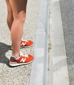 Sale Baskets 574 Orange Femme Baskets