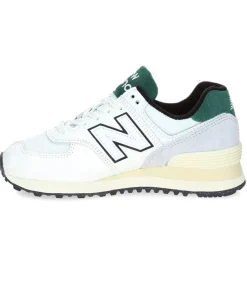 New Baskets 574 White Green Femme Baskets