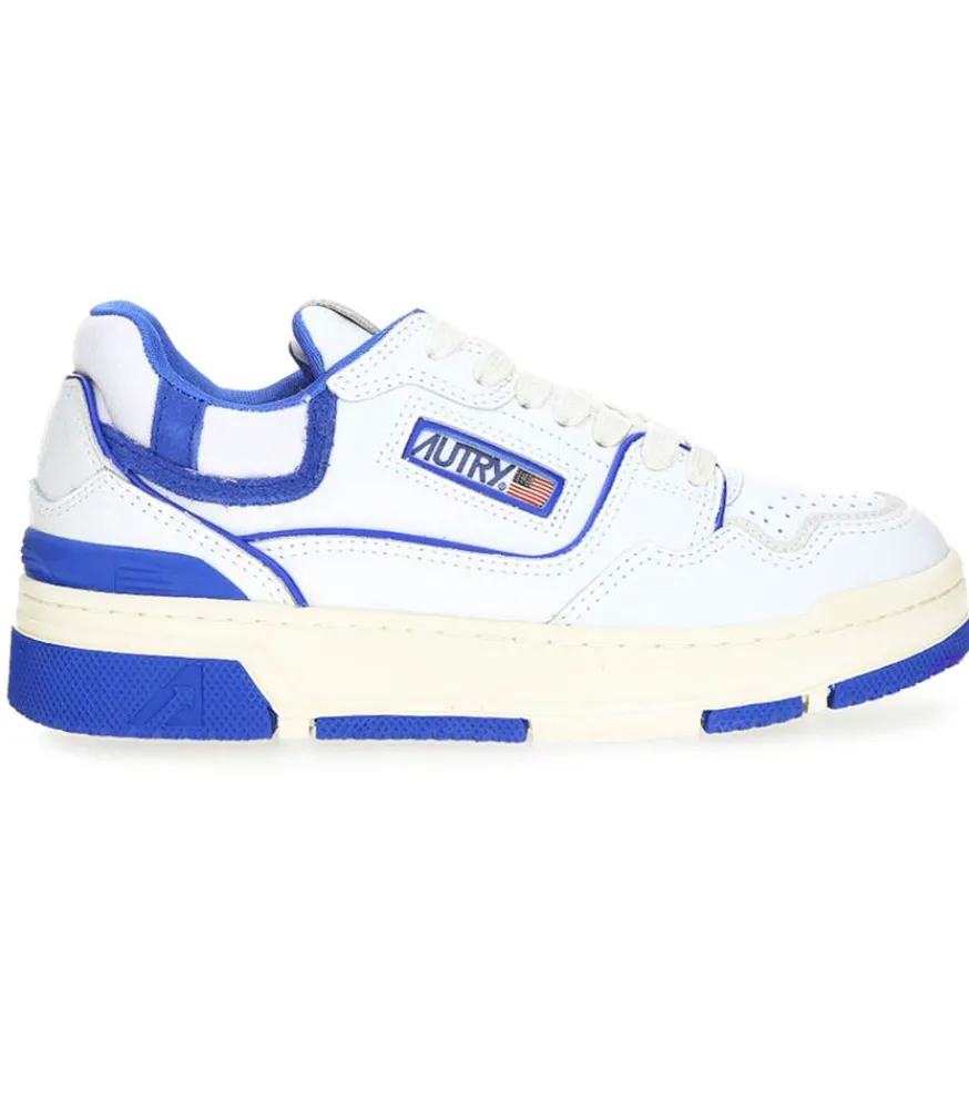 Discount Baskets Clc Blanc Et Bleu Femme Baskets