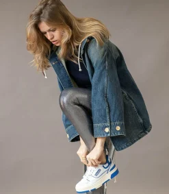 Discount Baskets Clc Blanc Et Bleu Femme Baskets