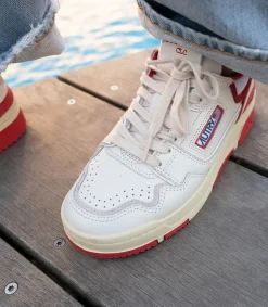 Sale Baskets Clc Blanc Et Rouge Femme Baskets