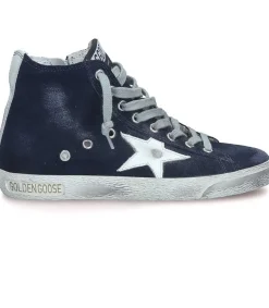 Outlet Baskets Francy Classic Cuir Suede Marine Femme Baskets